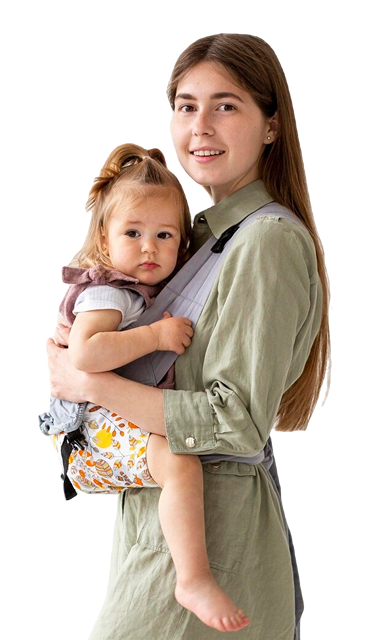 full shot mother girl posing